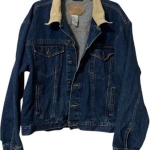 Classic Denim Jacket with Tan Collar